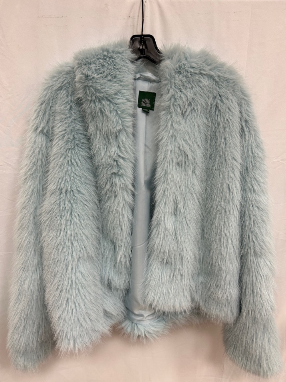 wild fable Light Blue Faux Fur Coat
